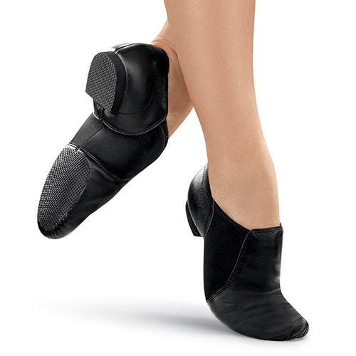 Black slip on split sole jazz shoes online