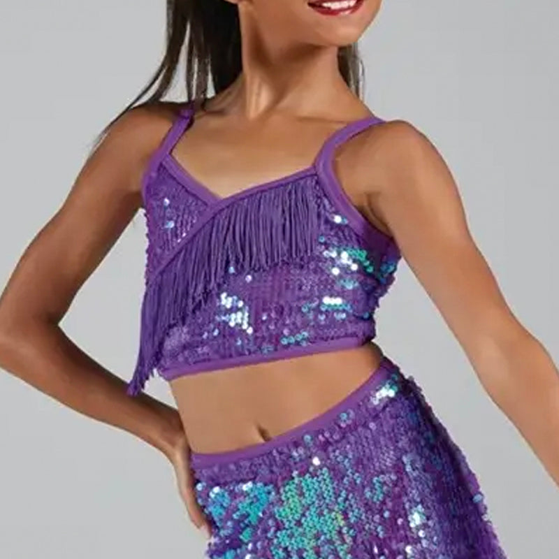 Sequin Crossover Crop