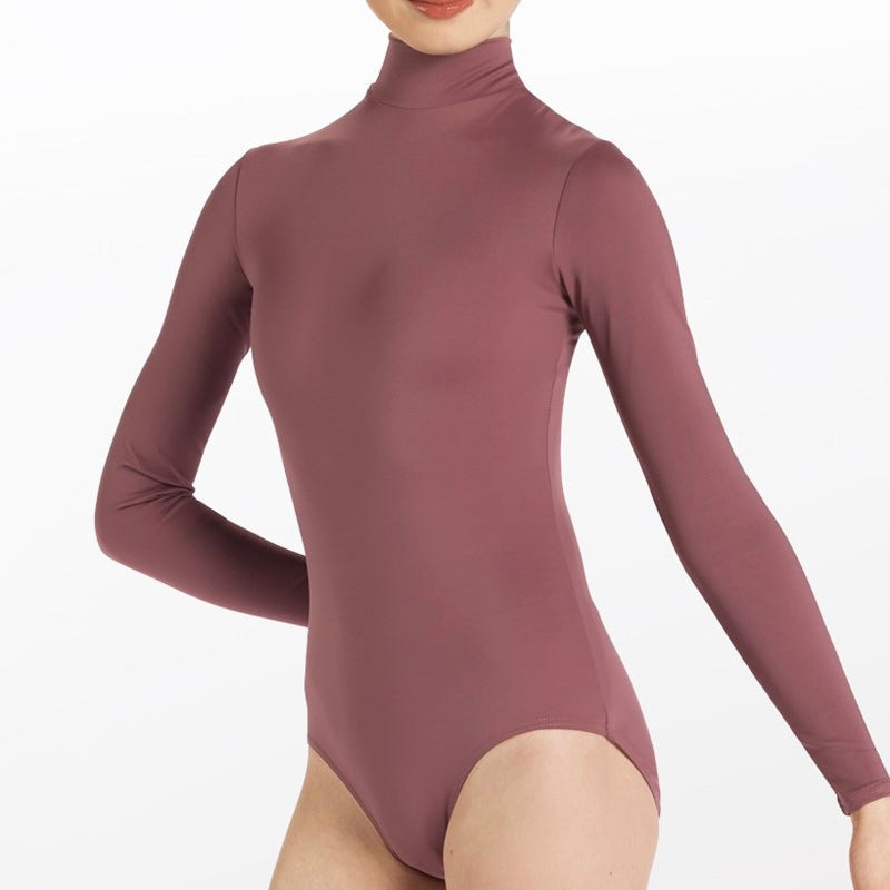 Mock Neck Long Sleeve Leotard (Adult)