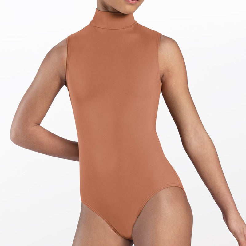 Mock Neck Sleeveless Leotard (Adult)