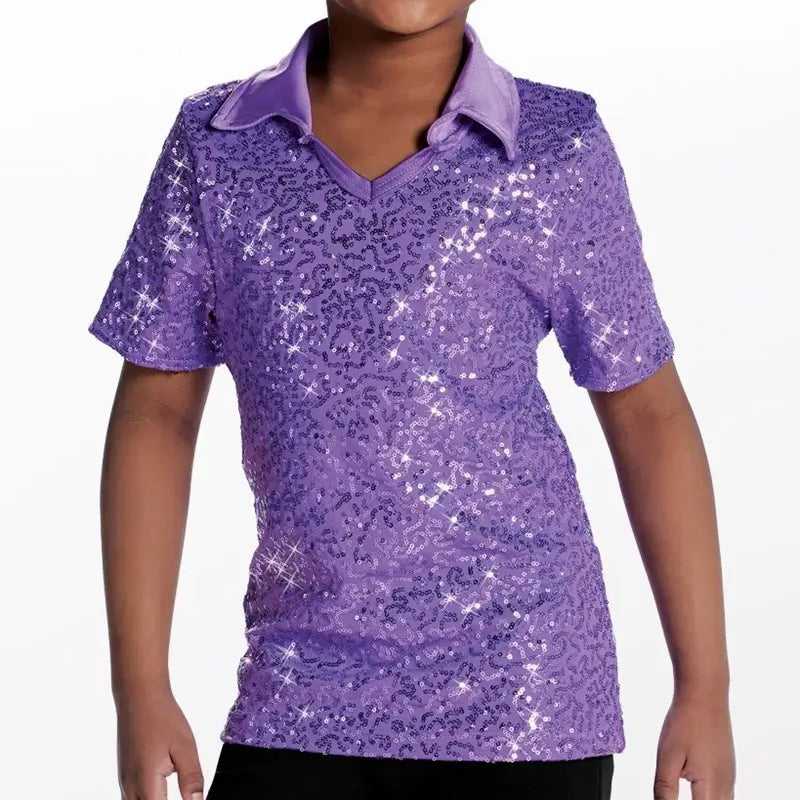 Sequin Collar Shirt