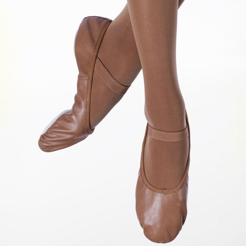 Full Sole Leather Ballet Shoe (Hazelnut)