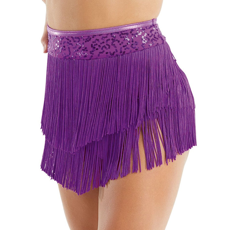 Fringe skirt purple best sale