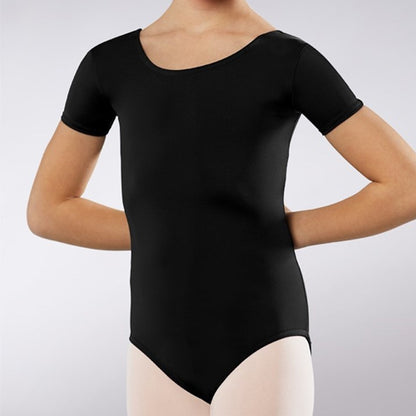 Danskin Women's NYCB Short Sleeve Open Back Leotard - Dancewear